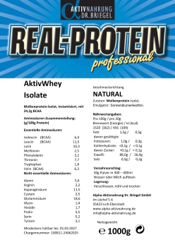 Preview: AktivWhey Isolat Proteinpulver Etikett